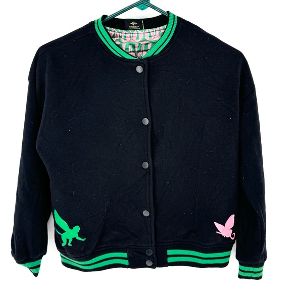 Wicked Black Jacket with Green and Pink Accents - Picture 1 of 6